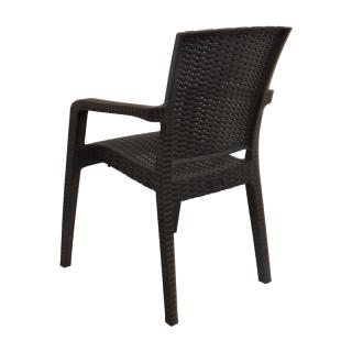 Outdoor chair Fylliana Desert in brown color ,size 57,5x59,5x86cm