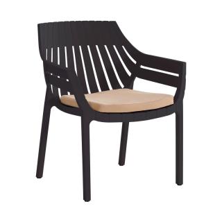 Outdoor chair Fylliana Elton in brown color ,size 70x68x81,5cm