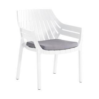 Outdoor chair Fylliana Elton in white color ,size 70x68x81,5cm