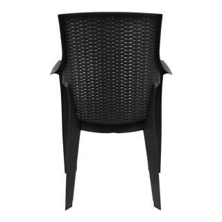 Outdoor chair Fylliana Mega in antrachite color, size 58x58x90cm