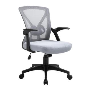 Manager chair Fylliana with low back in grey color 60*63*105cm