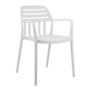 Outdoor chair Fylliana Eviana in white color ,size 53x56x81cm