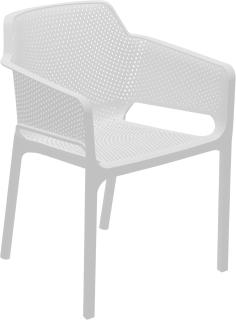 Outdoor chair Fylliana Ares in white color ,size 58x45x80cm