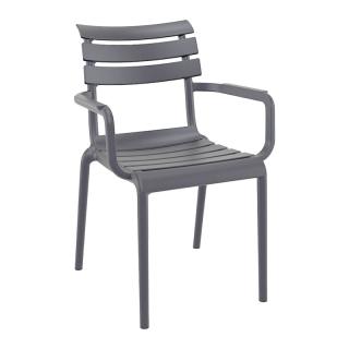 Outdoor chair Fylliana Margaret in grey color ,size 57x56x83cm
