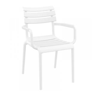 Outdoor chair Fylliana Margaret in white color ,size 57x56x83cm
