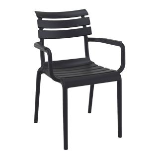 Outdoor chair Fylliana Margaret in black color ,size 57x56x83cm