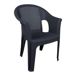 Outdoor chair Fylliana Melina in antrachite color, size 62x43x86cm