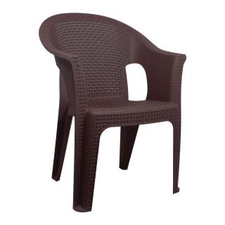 Outdoor chair Fylliana Melina in brown color, size 62x43x86cm