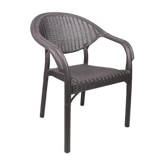 Outdoor chair Fylliana Roshen in brown color, size 59x44x83cm