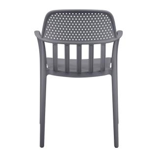 Outdoor chair Fylliana Thelma in grey color ,size 53x56x81cm