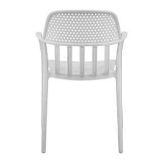 Outdoor chair Fylliana Thelma in white color ,size 53x56x81cm