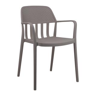Outdoor chair Fylliana Thelma in beige color ,size 53x56x81cm