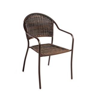 Rattan steel chair Fylliana low back HT-C234.02 63X53X81CM