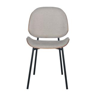 Dinning chair Fylliana 1582 in crem color with metallic legs ,size 46x54,5x81,5cm