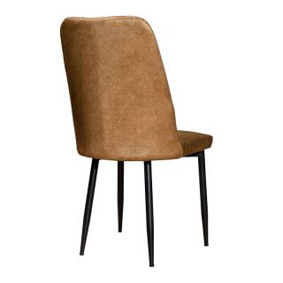 Dinner chair Fylliana Erieta in beige fabric color ,size 47x50x92cm