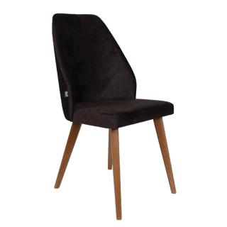 Dinner chair Fylliana Melanie in brown color ,size 46*48*93