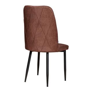 Dinner chair Fylliana Mollie in brown fabric color ,size 47x50x92cm