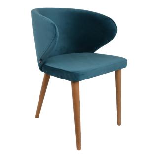 Dinner chair Fylliana Nancy in tirquoise color ,size 55*52*80