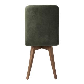 Dinning chair Fylliana with grey oak legs and oil fabric, size 42*48*87