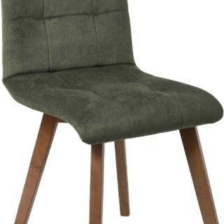 Dinning chair Fylliana with grey oak legs and oil fabric, size 42*48*87