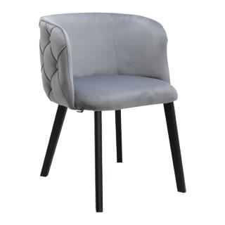 Dinner Chair Fylliana Noelle in grey color ,size 55x52x76cm