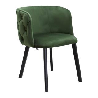 Dinner Chair Fylliana Noelle in green color ,size 55x52x76cm