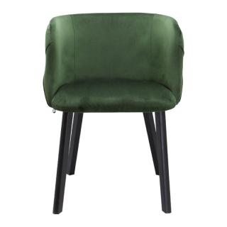Dinner Chair Fylliana Noelle in green color ,size 55x52x76cm