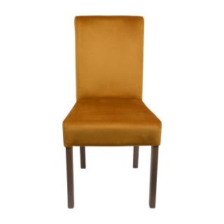 Dining chair Fylliana T-11 Sawana with  mustard fabric and grey oak legs, size 45x45x90cm