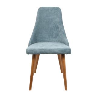 Dinning chair Fylliana T-4 Lux mint fabric and golden oak legs, size 47x44x90cm