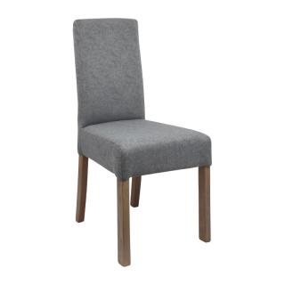 Dining chair Fylliana T-6 with grey fabric and grey oak legs ,size 56x48x103cm