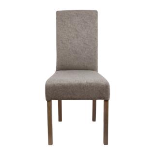 Dining chair Fylliana T-6 with beige brabric and grey oak legs ,size 56x48x103cm