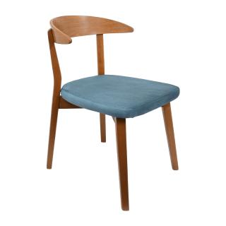Dinning chair Fylliana T-9 Lux siel fabric and golden oak legs, size 49x54x78cm