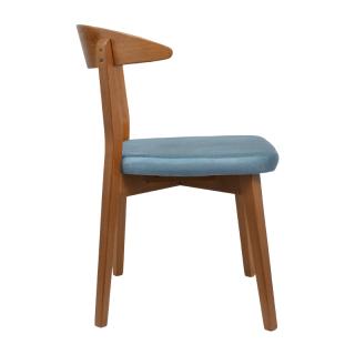 Dinning chair Fylliana T-9 Lux siel fabric and golden oak legs, size 49x54x78cm