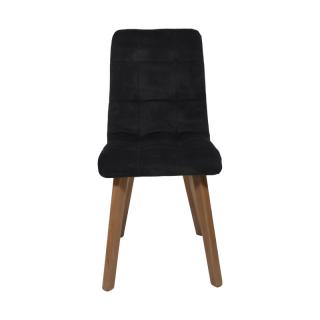 Dining chair Fylliana with Sonoma legs and black fabric, size 42*48*87