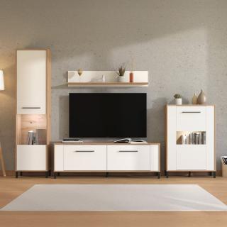 ΚΕΝΤΡΟ ΨΥΧΑΓΩΓΙΑΣ-ΣΥΝΘΕΣΗ DURHAM AH OB ARTISAN OAK-ΛΕΥΚΟ 299x40x193εκ