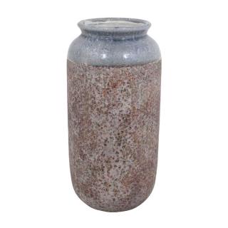 Ceramic vase Fylliana in gray-brown color, size 16.5*33cm