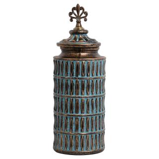 Ceramic jar Fylliana in bronze color 16*16*47cm