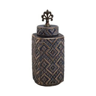 Ceramic Vase Fylliana 732 in grey-gold 14*14*44
