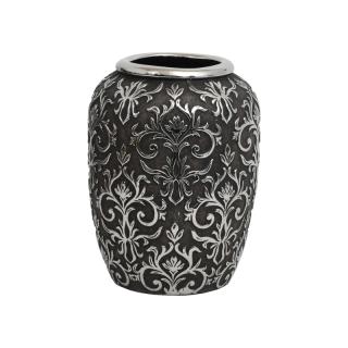 Ceramic vase Fylliana Rusty in silver color, size 25.5cm