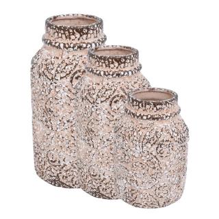 Ceramic vase Fylliana in white color, size 20cm