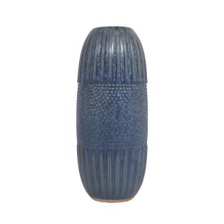 Ceramic round vase in blue color, size 40cm