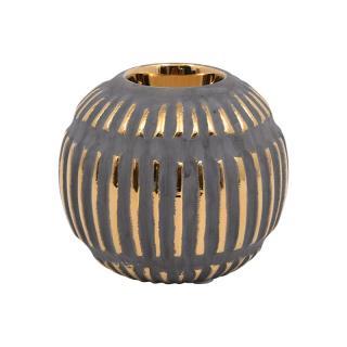 Decorative candle holder Fylliana 20041 in golden color, size 13x13x11cm