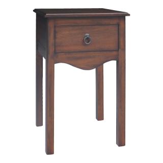 Night stand Fylliana with one drawer in wallnut color, size 40*40*61cm
