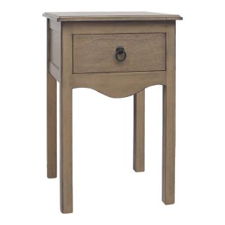 Night stand Fylliana with one drawer in Sahara color, size 40*40*61