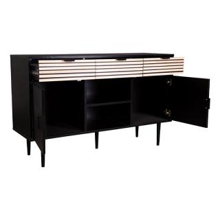 Cabinet Fylliana Range in black color ,size 120x39.5x76cm