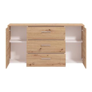 Cabinet GARONA 3K3F in artisan oak ,size 158x33x80,5cm