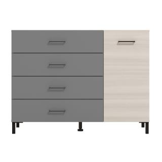 Cabinet Nubia 2K4F in surfside and grey color ,size 115,5x41,5x87cm