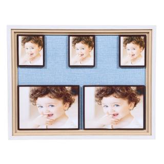 Photo frame Fylliana with five seats in blue color, size 30*40cm