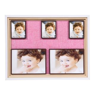 Photo frame Fylliana with five seats in pink color, size 30*40cm