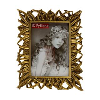 Photo frame Fylliana 15x20 in gold color ,size 23x2,5x26,5cm